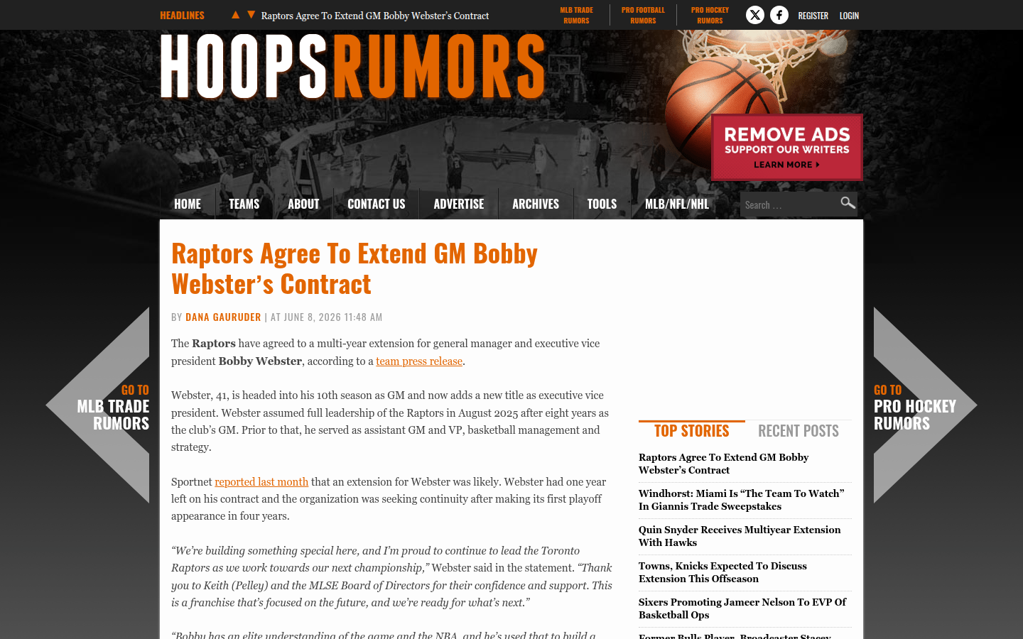 Hoops Rumors proof screenshot