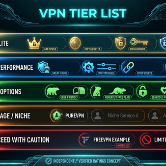 VPN Tier List 2026 — What I Actually Use